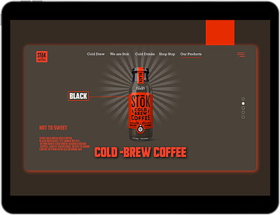 Cold Coffee design landing page ui ux web