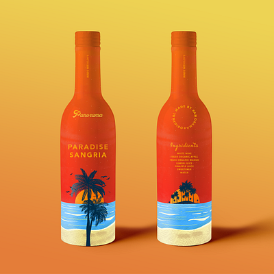 Panorama Hotel and Resort Bottle Design Concept brand design brand identity branding design graphic design packaging packaging mockup visual design