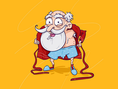 Santa Claus characterdesign christmas crazy holiday illustration old man santa santa claus santaclaus winter