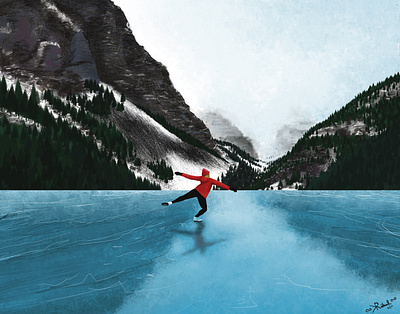 Skating art artwork design digital digitalart drawing dribbble graphic graphic design instagram mountains photoshop skating