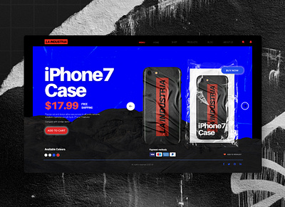 LA INDUSTRIA WEB CONCEPT color concept concept art design inspiration iphone iphonecase landing page design landingpage shop typography ui ux uidesign ux vector web webdesign webshop website websites