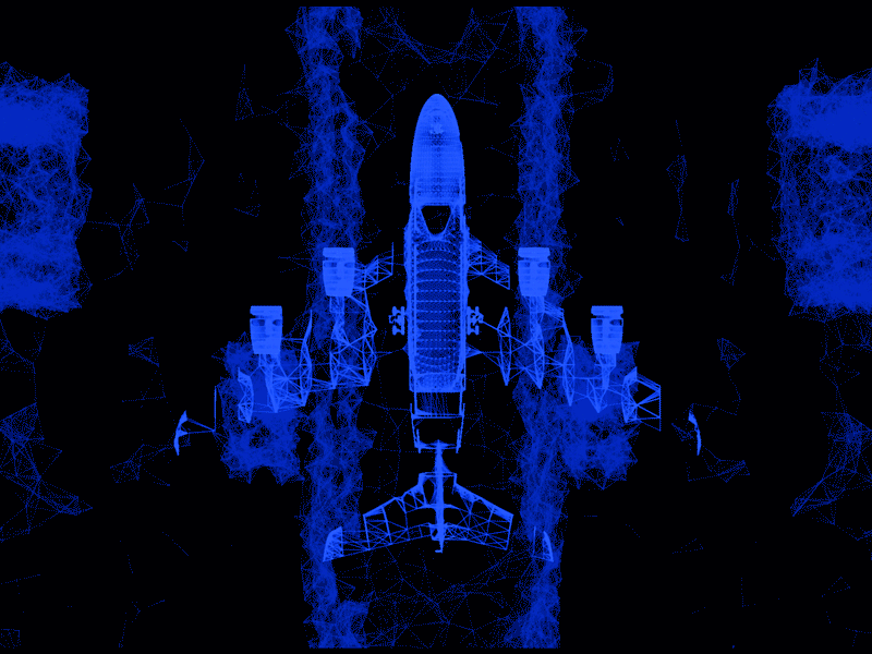 A plane aircraft animation cinema 4d fly futuristic gif plane sky