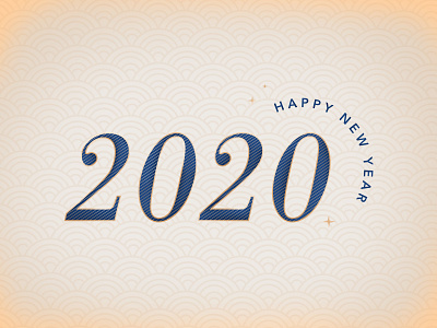 Happy New Year! 2020 art deco champagne gatsby gold gradient happy new year january navy new year resolution typogaphy