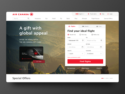 Concept - Air Canada air canada aircanada airline airlines airplane airport airports canada concept ui uichallenge uiux ux ui uxdesign webdesign webdesigner website white