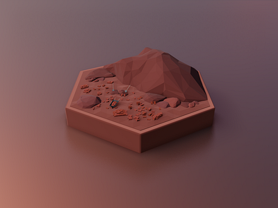 Brick (Catan #4) 3d blender blender 3d board game catan design diorama eevee illustration isometric low poly lowpoly lowpolyart tile