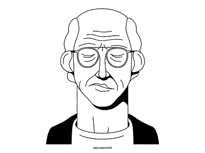 Larry David character childrens book childrens book illustration curb design editorial illustration handdrawn illustration larry david old man portrait illustration television vector