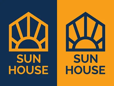 SUN + HOUSE brand font font design home house identity illustration letter lettermark letters logo logo designer logo mark mark sun sunny symbol type design ukraine vector