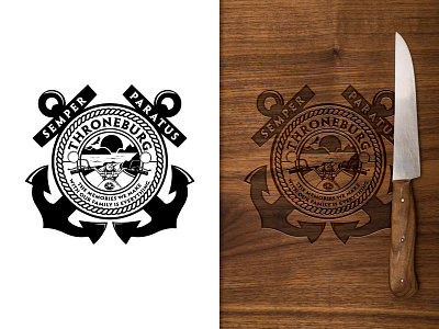 Cutting Board Design coast guard cutting board engraving family gift illustrator laser cutting logo military mockup motorcycle vector wood