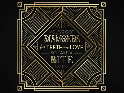 Take A Bite antique art deco design diamonds emboss graphic design illustration layout lettering retro typography vector vintage