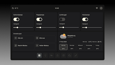 Smart Home Panel Design branding dashboard design display hmi konzept ui ux