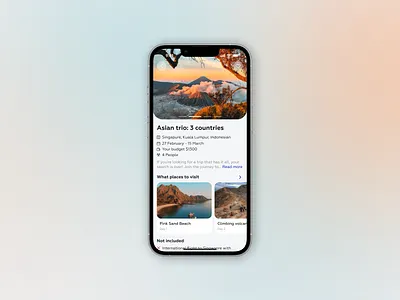 Travel Mobile App activity branding chips country design mobile app mobile application travel ui uiux ux