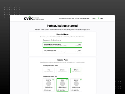 Cvik - Redesign Hosting Website dashboad design signup ui website