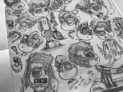 Pre pro #02 - guy boy character design cute daily depression design emotion study faces illustration mental illness sketch