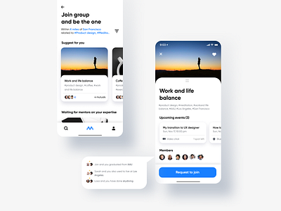 Mentor Connection app community mentor mentorship network social ui ux