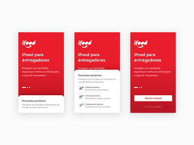 iFood • Pending Permissions app ifood mobile modal permissions tutorial ui ux