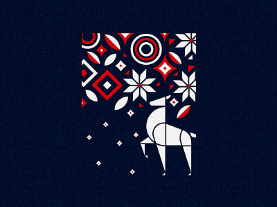 holiday animal celebrate christmas december deer geometric holiday minimal new year pattern shape snow snowflake winter xmas