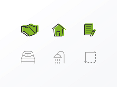 Save your equity icons set flat design icon set icons design minimal real estate real estate agency website design