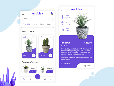 ECO IDEA app concept design design minimal mobile app design mobile ui ui uidesign ux webdesign