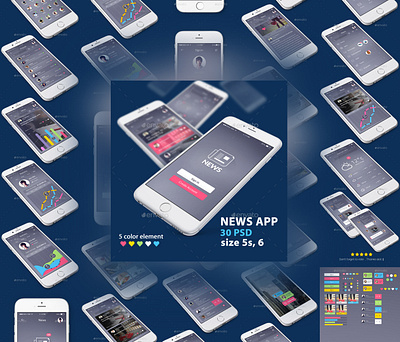 News App design magazine mobile mobile app news newspaper uidesign