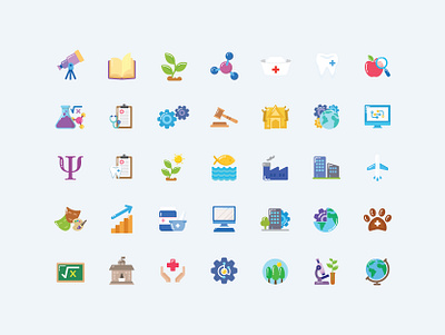 Icon Jurusan - Pahamify Apps education app iconography illustration ui ux vector