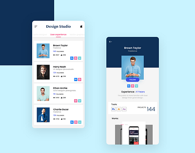 Designer Community app design adobexd android design appdesign designer designstudio minimal uidesign uidesigner uiux ux