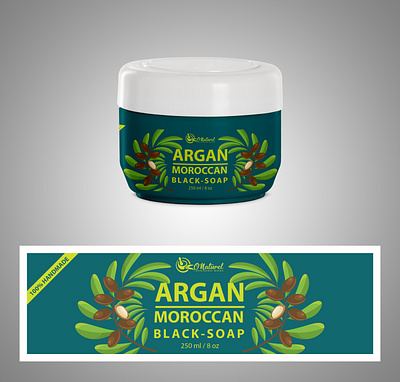 Argan Moroccan Black Soap Product Label Design argan black soap label design label packaging labeldesign moroccan package design packaging design product product label design