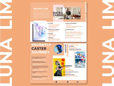 Rate Card Influencer / Media Kit design graphic graphicdesign layout typography