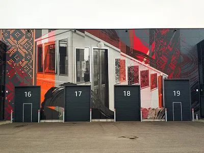 Funicular design graffiti kaunas lithuania mural neomural plugas spraypainting wallpainting