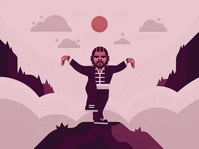 Kung Fu Kenny cloud hiphop karate kendrick kung fu mountain music mystic ninja rapper rappers samurai sky blue warrior