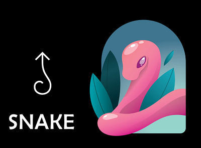 Snake Illustration (Daily Challenge #3) daily challange daily ui design flat logo snake vector