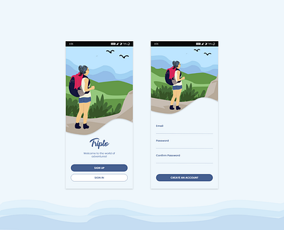Signup Screen app illustration ui ux vector