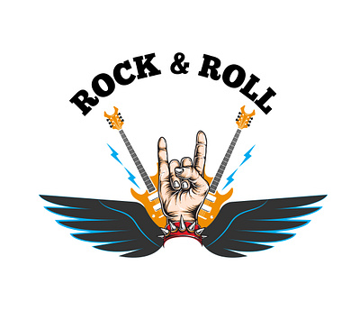 Rock & Roll app branding design icon illustration logo typography ux vector web banner website