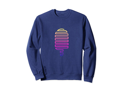 Ice Cream Lover Sweatshirt amazon apparel clothing clothing brand colorful colourful ice cream icecream icon illustration line line art lineart navy outline popsicle t shirt tee threadless tshirt