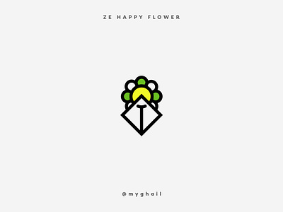 Happy Flower | Daily Logo Challenge #22 art branding colorful creative dailylogochallenge design flower health healthy icon logo minimal minimalism natural nature