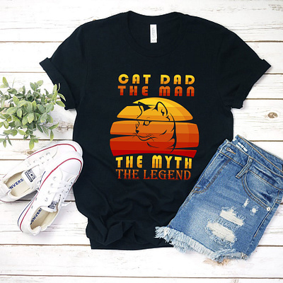 💥Cat Dad T-Shirt💥 amazon cat lady cat t shirt cat t shirts cat vector catlovers character etsy fencing cat t shirt fencing cat t shirt funny cat shirts tees design teesdesign teespring typography