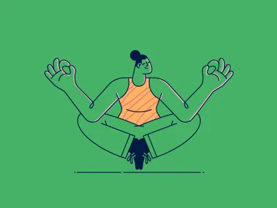 Zen illustration #2 illustration stroke vector vibrant woman yoga zen