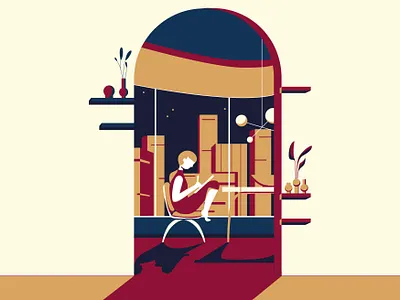 Fancy house adobe character character design editorial design editorial illustration girl illustration illustration art illustrator portfolio portrait vector