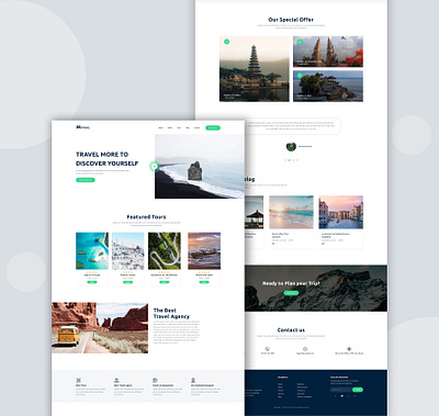 Travel Agency Landing page creative design homepage landing page design minimal mockups travel agency ui ui design ux design visual design website