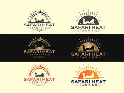 Safari Heat Tanning Logo Design art brand identity branding company logo corporate design creative design graphicdesign identity illustration illustrator logo logo design logos logotype minimalist logo retro logo vector vintage logo