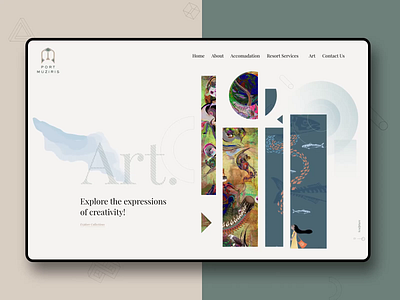 Art website animation design ui ux