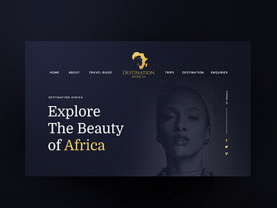 Africa travel agency - web design adventure africa beauty chic elegant etnic landing page landingpage luxurious luxury luxury design modern tour tourism tours travel web design webdesign website women