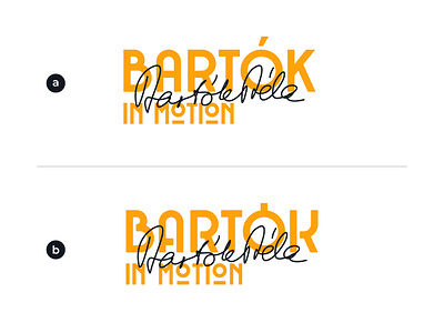 A/B? Bartók in Motion | title experiment #03 art deco bartok bartokbela bartók bauhaus branding draft drafts experiment experimentation handlettering hungarian hungary logo signo typo typography typography design versions vote