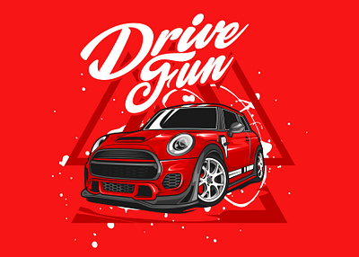 Drive fun minicooper automotive design car clothing design graphicdesign illustration jdm minicooper vector vehicle design