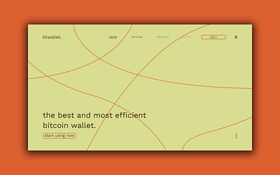 Day 352: BtWallet Concept Site Design. daily design design graphic design landing page minimal uidesign website