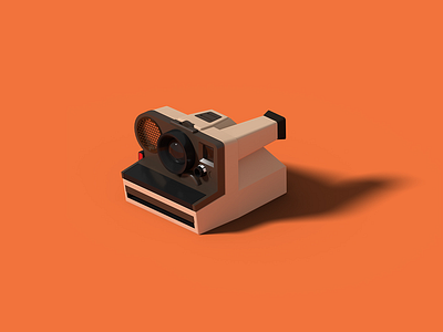 Polaroid PolaSonic AutoFocus 4000 3d blender blender 3d camera illustration isometric isometric art polaroid