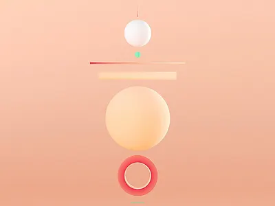 Peach shape stack 3d redshift shapes sphere