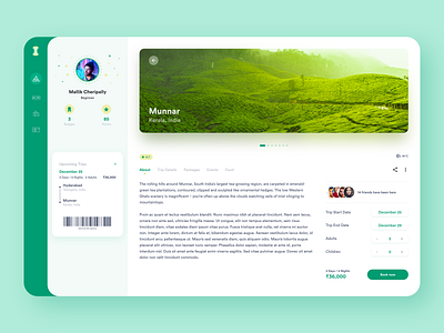 Trip Details Screen Exploration - Web adobe xd clean design design exciting flat india product travel travel app travelling ui ux web webapp website