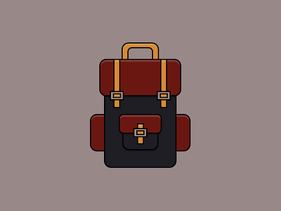 Backpack - Pure CSS illustration backpack codepen css drawing css illustration css3 design flat design html html css illustration pure css ui vector vector art vector illustration