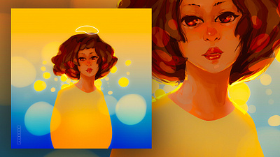 Moon art cg character concept art creative creative image illustration painting