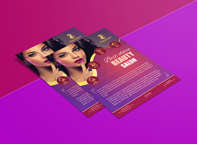 Beauty Salon Flyer banner beauty product beauty salon best design branding brochure brochure design brochure mockup design fashion fashion brand flat flat design flyer flyer design flyer template identity minimal poster poster design